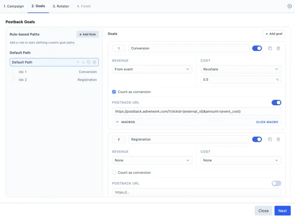 Custom conversion logic